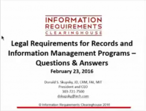 law records information webinar